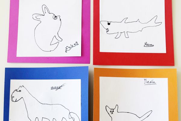 Ein-Linien-Zeichnung nach Picasso